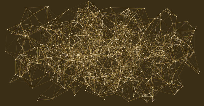Procedural Network Mesh Art background illustration