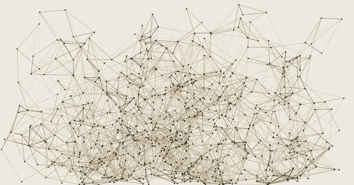 Procedural Network Mesh Art background illustration
