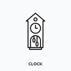 clock icon vector. clock sign symbol