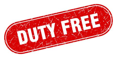 duty free sign. duty free grunge red stamp. Label