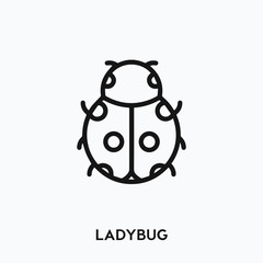 ladybug icon vector. ladybug sign symbol
