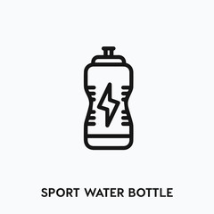 sport water bottle icon vector. sport water bottle sign symbol