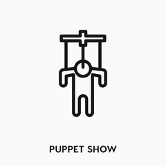 puppet show icon vector. puppet show sign symbol