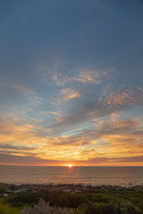 sunset in the sky