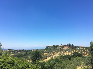 Fototapeta na wymiar panoramic view of tuscany italy