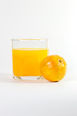 Glass of Orange juice isolate on white background