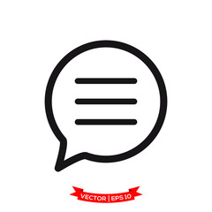 bubble speech vector icon in trendy flat design