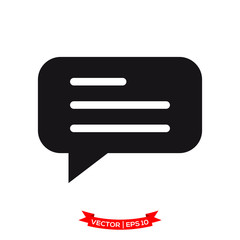 bubble speech vector icon in trendy flat design