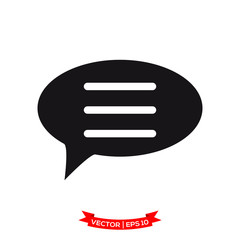 bubble speech vector icon in trendy flat design