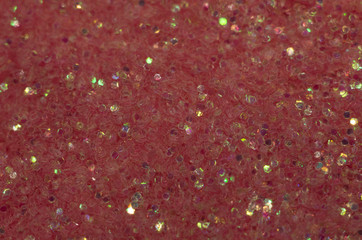 Glitter in a container (closeup, macro)