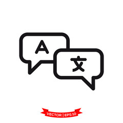 Fototapeta premium language icon, translation vector icon, bubble speech icon