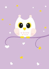 Cute illustration for baby room interior design