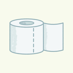 Toilet paper roll vector illustration. Vector icon.