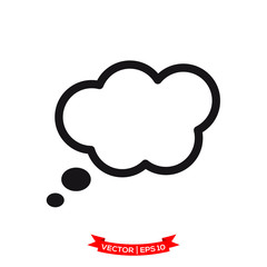 bubble speech vector icon in trendy flat design