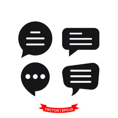 bubble speech vector icon in trendy flat design