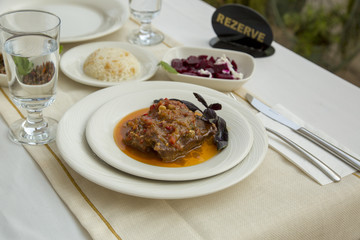 Turkish meat food from turkish cuisine