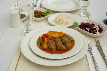 Turkish meat food from turkish cuisine