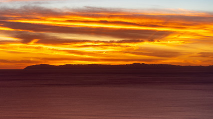 Fototapeta na wymiar Catalina Island at Sunset