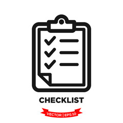 Obraz premium checklist vector icon, check mark icon, flat design best vector checklist illustration