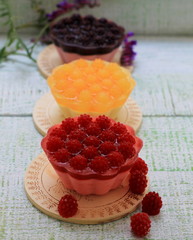 Aromatic handmade soap with berries