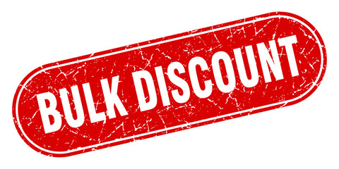 bulk discount sign. bulk discount grunge red stamp. Label
