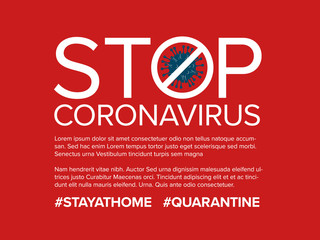 Flyer template with stop coronavirus information