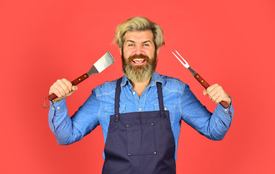 enjoying barbecue party. holiday celebration concept. man cooking to eat barbecue. Grill and bbq. Summer barbecue cooking. Barbeque related things. Barbeque Grill Street Food. Eat outdoors in family