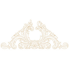 Golden vintage baroque ornament, corner. Retro pattern antique style acanthus. Decorative design element filigree calligraphy vector. - stock vector	