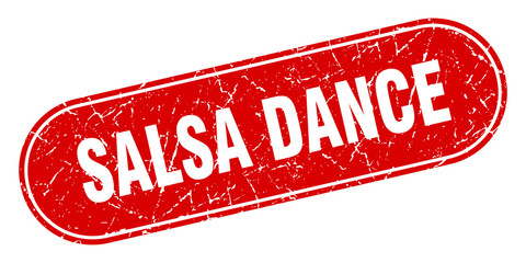 salsa dance sign. salsa dance grunge red stamp. Label