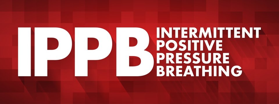 IPPB - Intermittent Positive Pressure breathing acronym, medical concept background