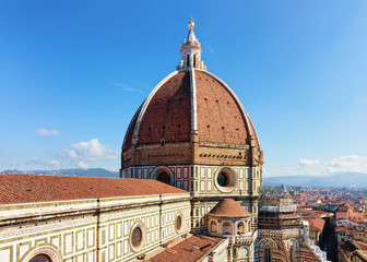 Fototapeta na wymiar Cityscape with Santa Maria del Fiore in Florence