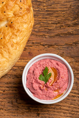 arabic humus spread with bread