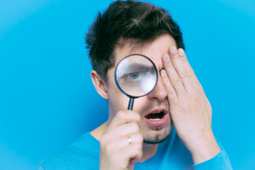 The man with a magnifier