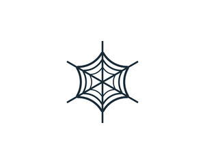 Spider Web Icon Vector Logo Template Illustration Design