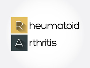 RA - Rheumatoid Arthritis acronym, medical concept background