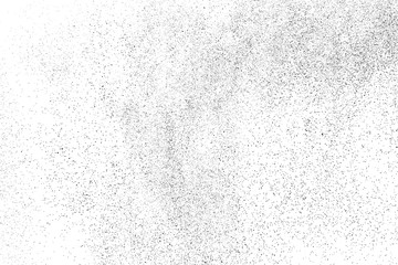 Black grainy texture isolated on white background. Dust overlay. Dark noise granules. Digitally generated image. Vector design elements. Illustration, Eps 10.