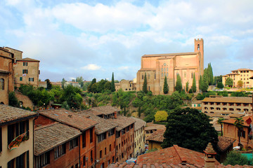 
Cityscape of Siena in Italy