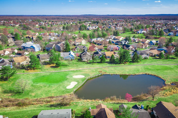Aerial of Golf Course in Monroe New Jersey