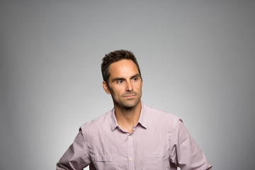 Obraz premium Studio portrait of a pensive professional man