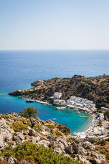 Fototapeta premium greek bay town Loutro