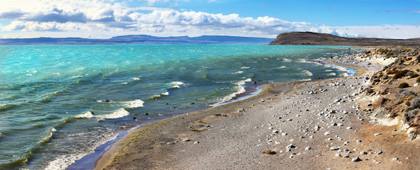Patagonia, Argentino lake and beach in Calafate 