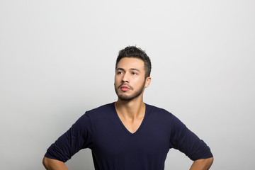 Fototapeta premium studio portrait of a man contemplating