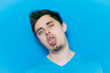 man was very tired at the office work