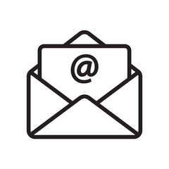 envelope icon in trendy flat design