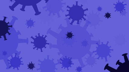 Fototapeta premium Beautiful blue background with abstract bacterium