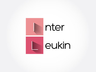 IL - interleukin acronym, medical concept background