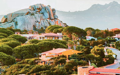 Baja Sardinia at in Sardinia in Italy reflex