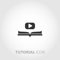 video tutorial icon. book design element