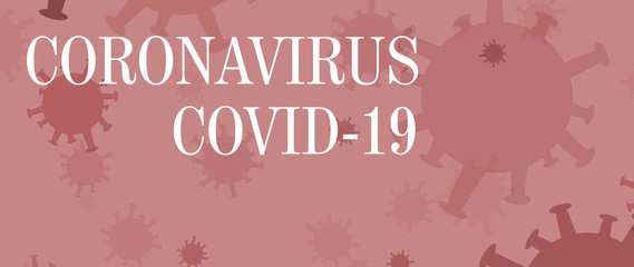 Abstract red coronavirus banner concept