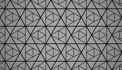 The geometric pattern with lines. Seamless vector background. Black and grey texture. Graphic modern pattern. Simple lattice graphic design